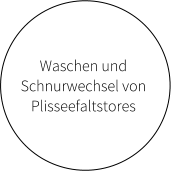 Waschen und  Schnurwechsel von  Plisseefaltstores